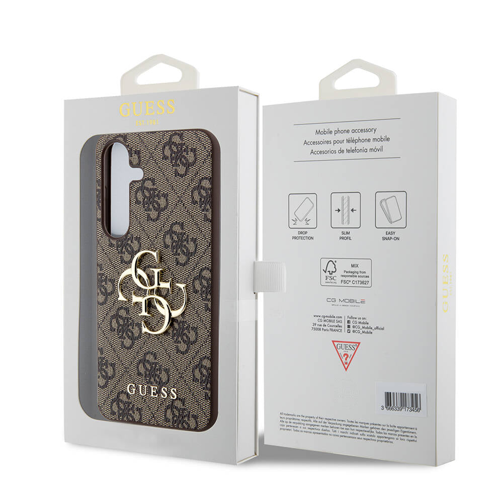 Guess Galaxy S24 Plus Orjinal Lisanslı PU Deri Yazı ve 4G Metal Logolu Desenli Kılıf Guess Galaxy S24 Plus Orjinal Lisanslı PU Deri Yazı ve 4G Metal Logolu Desenli Kılıf
